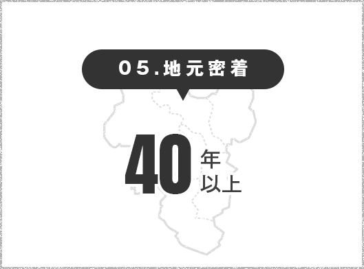 地元密着40年以上
